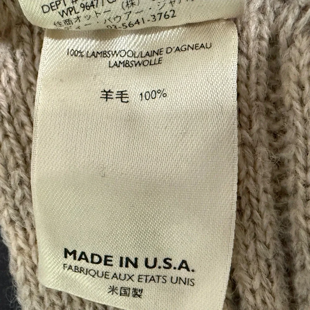 Vintage Eddie Bauer 100% Lambswool Ribbed Scarf USA Made Quiet Luxury Old Money